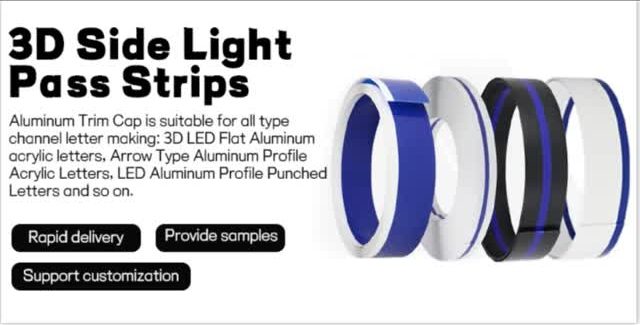 Waterproof 3D Side Light Pass Strips with 90%+ Light Transmission and IP65 Rating for Signage