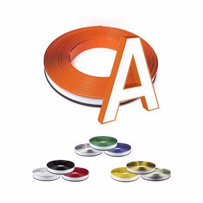 7 9 11cm Strips Aluminum Channelume Polyester Coating PVC Aluminium Trim Cap Advertising