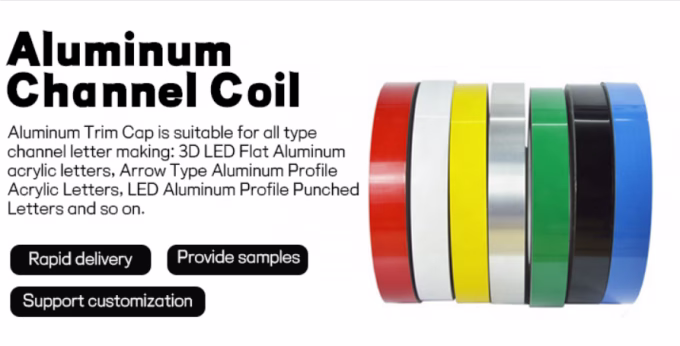 0.6mm Trimless Channel Letter Coil 3CM Aluminum Channel Letter Coil For Super Words 1