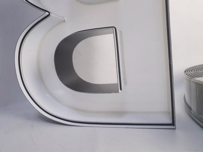 4cm-14cm Width Aluminum Channel Letter Trim Letterform Sign Trim Cap 0