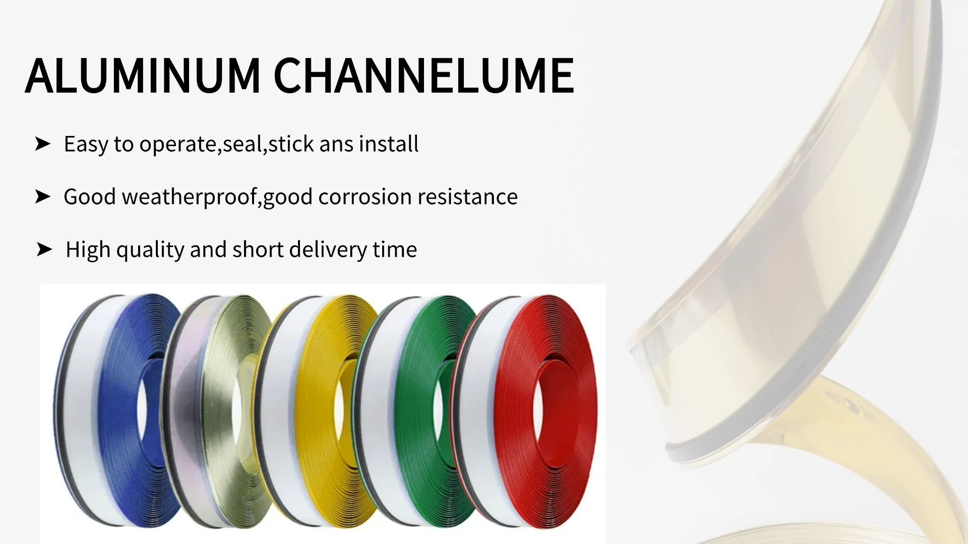5cm / 7cm / 9cm Channelume Aluminum Long Lasting Glue Installation Detail 1