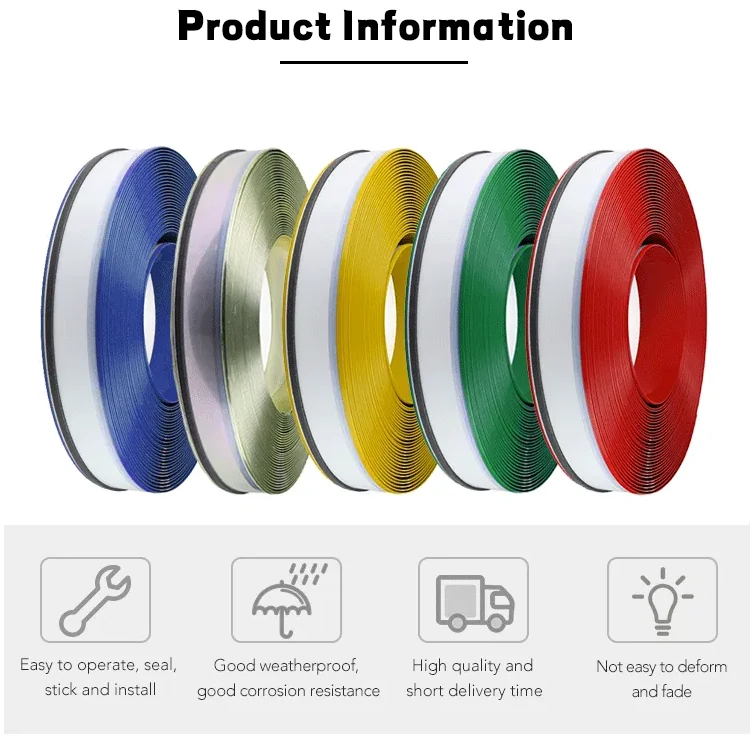 7 9 11cm Strips Aluminum Channelume Polyester Coating PVC Aluminium Trim Cap Advertising Detail 2
