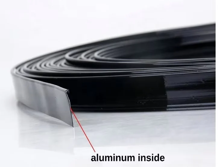 Aluminum ABS Plastic Letter Trim Cap Black Channel Letter Coil