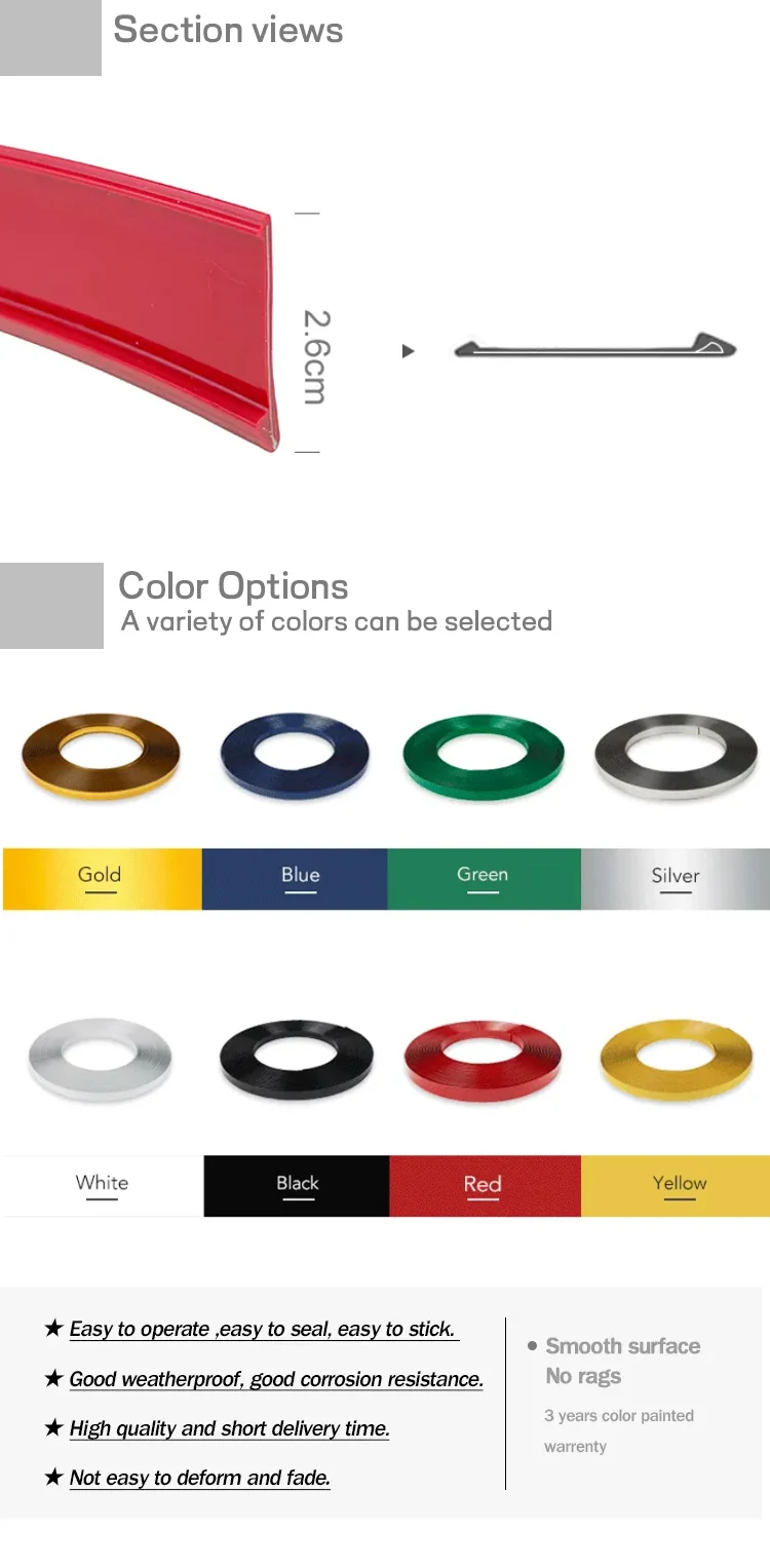 Aluminum ABS Plastic Trim Cap For Letter Edge Channel Letter Cap
