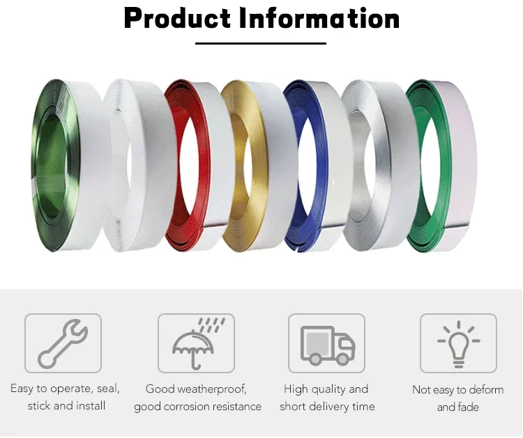 ODM Aluminum Stripe Trim Cap Customizable Letter Edge Trim Cap Easy To Install app2