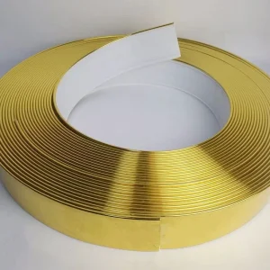 Hand Bending Aluminum Trim Cap For Channel Letter Brushed Mirror Gold Channel Letter Trim Cap