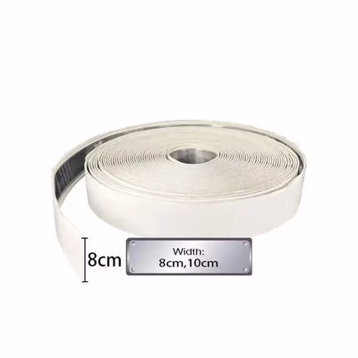 Hand Bending Aluminium Trim Cap 0.33mm Mirror Silver Channel Letter Trim Cap