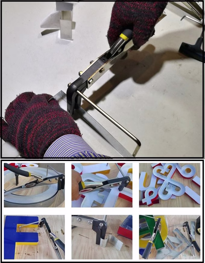 Penguin Shape Vertical Curved Bender Manual Pliers Metal Channel Letter Bending Tool application image 5