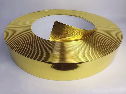Hand Bending Aluminum Trim Cap For Channel Letter Brushed Mirror Gold Channel Letter Trim Cap