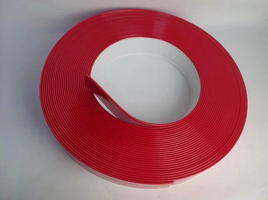 Red Aluminum Rubber Trim Cap With Brushed Surface For Signage Applications