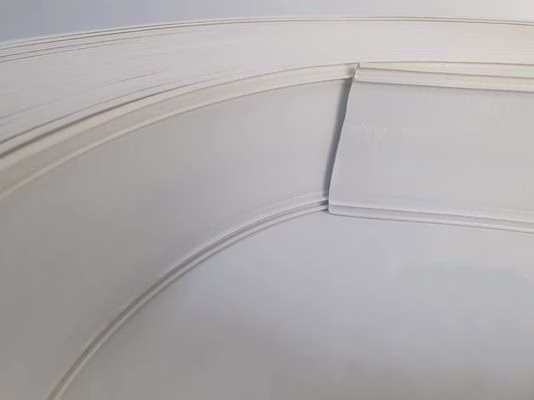 White Color Channel Letter Trim Cap With Aluminum Hardness 70MM 76MM 93MM