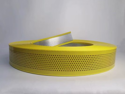 Yellow Aluminium Channel Coil Flexible Bending Profile With Hole For Elegant Edging Applications