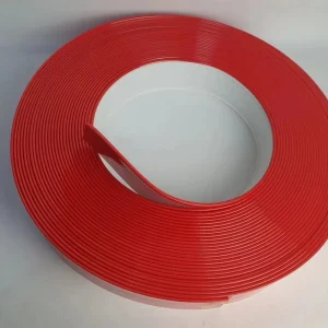 Red Aluminum Rubber Trim Cap With Brushed Surface For Signage Applications