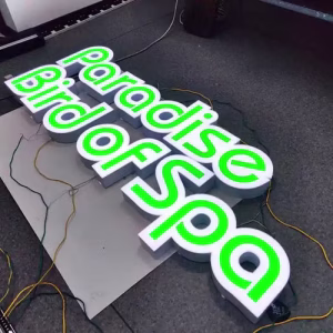 The application of aluminum edge strip advertising characters