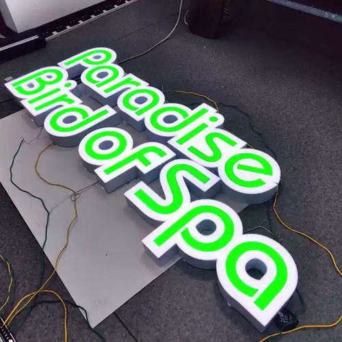 The application of aluminum edge strip advertising characters
